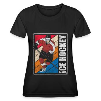 Équipe Sport Puck - T-shirt sport Femme - noir - Devant - AI Model Female 172 light (172cm)