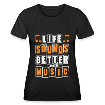 Dj Party Songs Tanzen - T-shirt sport Femme - noir - Devant - AI Model Female 172 light (172cm)
