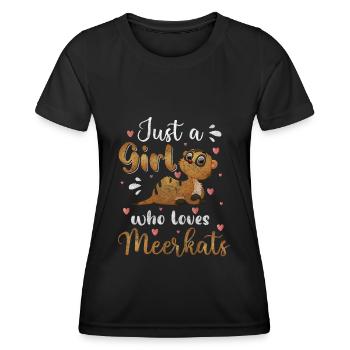 Erdmännchen Gruppe - Frauen Funktions-T-Shirt - Schwarz - Vorne - AI Model Female 172 light (172cm)
