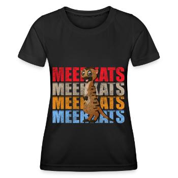 Meerkat Zoo Cute - Women's Functional T-Shirt - black - Front - AI Model Female 172 light (172cm)