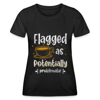 Problèmes Fun Satire Positif - T-shirt sport Femme - noir - Devant - AI Model Female 172 light (172cm)
