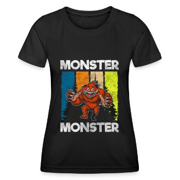 Les monstres effraient le déguisement terrifiant - T-shirt sport Femme - noir - Devant - AI Model Female 172 light (172cm)