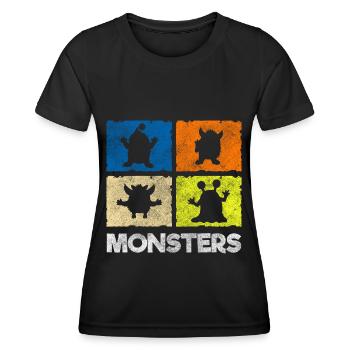 Déguisement d’Halloween Creature Kids - T-shirt sport Femme - noir - Devant - AI Model Female 172 light (172cm)