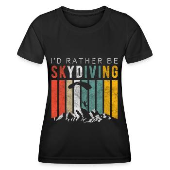 Fallschirm Adrenalin - Frauen Funktions-T-Shirt - Schwarz - Vorne - AI Model Female 172 light (172cm)