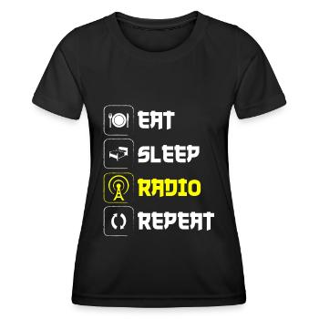 Affichage des emplois de modérateur - T-shirt sport Femme - noir - Devant - AI Model Female 172 light (172cm)