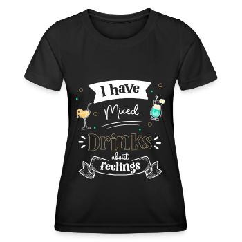 Cocktail Alcohol Bottle - Women's Functional T-Shirt - black - Front - AI Model Female 172 light (172cm)