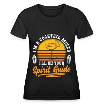 Cocktail Mixer Alkohol Mixer Tequila Sunrise - Frauen Funktions-T-Shirt - Schwarz - Vorne - AI Model Female 172 light (172cm)