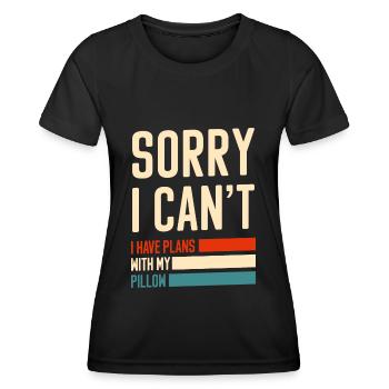 Sleeping, snoozing, relaxing, sleepyhead - Women's Functional T-Shirt - black - Front - AI Model Female 172 light (172cm)