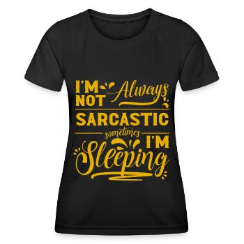 Sleepers, late risers, lazy - Women's Functional T-Shirt - black - Front - AI Model Female 172 light (172cm)