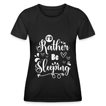 Sleeping, dreaming, relaxing, sleepyhead - Women's Functional T-Shirt - black - Front - AI Model Female 172 light (172cm)