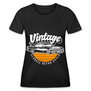 Oldtimer Vintage Wertvoll - Frauen Funktions-T-Shirt - Schwarz - Vorne - AI Model Female 172 light (172cm)