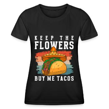 Taco Tortilla Favorite Food Foodie - Women's Functional T-Shirt - black - Front - AI Model Female 172 light (172cm)