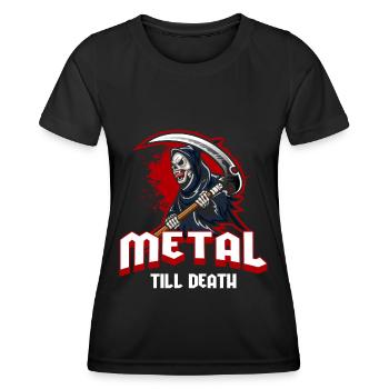 Metal Gitarre Rock Hardrock - Frauen Funktions-T-Shirt - Schwarz - Vorne - AI Model Female 172 light (172cm)