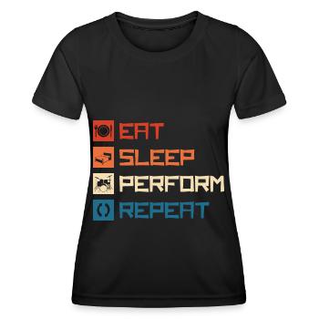 Music Art Lifestyle Entertainer - Women's Functional T-Shirt - black - Front - AI Model Female 172 light (172cm)