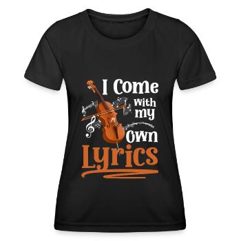 Musiker Bargeld Musikinstrument Entertainer - Frauen Funktions-T-Shirt - Schwarz - Vorne - AI Model Female 172 light (172cm)