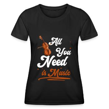 Musiciens, pourboires, musiciens de ville, animateurs - T-shirt sport Femme - noir - Devant - AI Model Female 172 light (172cm)