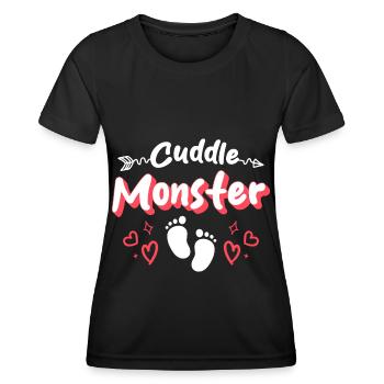 Relation de câlins - T-shirt sport Femme - noir - Devant - AI Model Female 172 light (172cm)