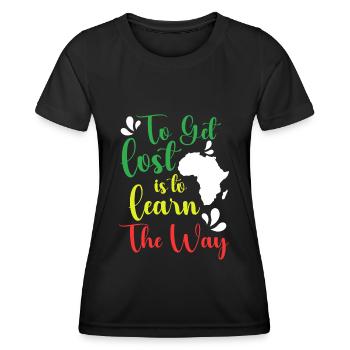 Safari Elephant Holiday - T-shirt sport Femme - noir - Devant - AI Model Female 172 light (172cm)