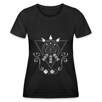 Runes Mythology Signs - Women's Functional T-Shirt - black - Front - AI Model Female 172 light (172cm)