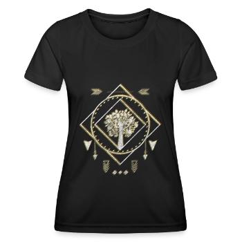 Rune Symbolism Warrior Spirit - Women's Functional T-Shirt - black - Front - AI Model Female 172 light (172cm)