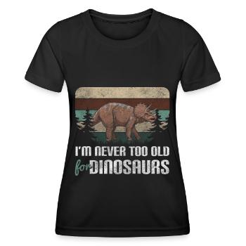 Dinosaurs Fossil Velociraptor Cretaceous - Women's Functional T-Shirt - black - Front - AI Model Female 172 light (172cm)