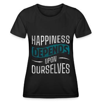Motivation Optimist Freude - Frauen Funktions-T-Shirt - Schwarz - Vorne - AI Model Female 172 light (172cm)