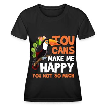 Toucan Animal Exotic - Women's Functional T-Shirt - black - Front - AI Model Female 172 light (172cm)
