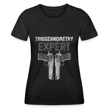 Waffe Munition Jagd Waffenbesitzer - Frauen Funktions-T-Shirt - Schwarz - Vorne - AI Model Female 172 light (172cm)