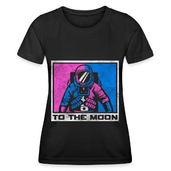 Space Planet Weightless Spaceman - T-shirt sport Femme - noir - Devant - AI Model Female 172 light (172cm)