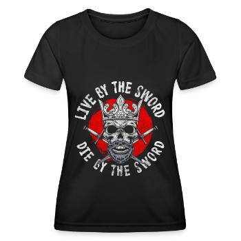 Swordsmen, Warriors, Samurai, Swords - Women's Functional T-Shirt - black - Front - AI Model Female 172 light (172cm)
