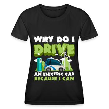 E-Auto Save the Planet Umweltschutz - Frauen Funktions-T-Shirt - Schwarz - Vorne - AI Model Female 172 light (172cm)