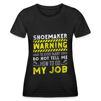 Schuhmacher Schuhe Leder Stiefel - Frauen Funktions-T-Shirt - Schwarz - Vorne - AI Model Female 172 light (172cm)
