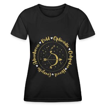 Horoskop November Stern - Frauen Funktions-T-Shirt - Schwarz - Vorne - AI Model Female 172 light (172cm)