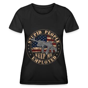 Profession de police Voleur de scène de crime - T-shirt sport Femme - noir - Devant - AI Model Female 172 light (172cm)