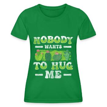 Cacti Spines Gardener - Women's Functional T-Shirt - kelly green - Front - AI Model Female 172 dark (172cm)