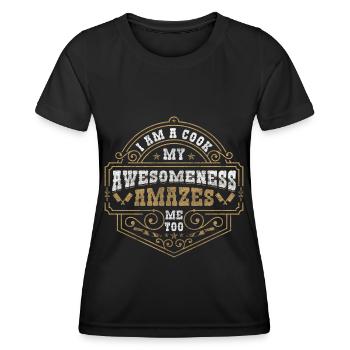 Kitchen Hobby Delicious Cook - Women's Functional T-Shirt - black - Front - AI Model Female 172 light (172cm)