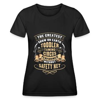 Chapiteau de cirque cirque itinérant - T-shirt sport Femme - noir - Devant - AI Model Female 172 light (172cm)