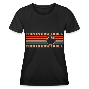 Billard Kneipe 8-Ball - Frauen Funktions-T-Shirt - Schwarz - Vorne - AI Model Female 172 light (172cm)