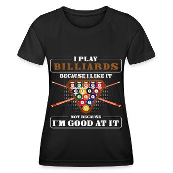 Billiard Kneipe Gewinn - Frauen Funktions-T-Shirt - Schwarz - Vorne - AI Model Female 172 light (172cm)