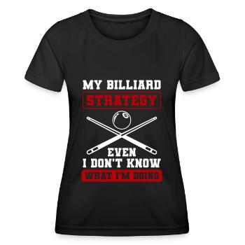 Billiards Training Cue Billiard Balls - Women's Functional T-Shirt - black - Front - AI Model Female 172 light (172cm)