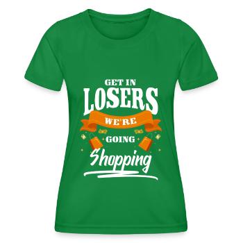 Einkauf Queen - Frauen Funktions-T-Shirt - Kelly Green - Vorne - AI Model Female 172 dark (172cm)