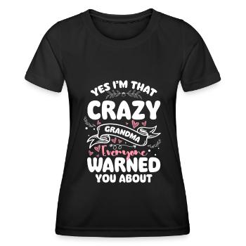 Grandpa, offspring, grandmother, favorite person - Women's Functional T-Shirt - black - Front - AI Model Female 172 light (172cm)