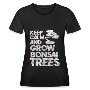Bonsaibaum Japanisch Buddhismus - Frauen Funktions-T-Shirt - Schwarz - Vorne - AI Model Female 172 light (172cm)