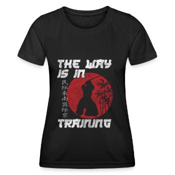 Les arts martiaux japonais mettent à l’honneur l’art japonais - T-shirt sport Femme - noir - Devant - AI Model Female 172 light (172cm)