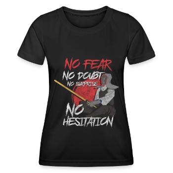 Fighter Aikido Warrior Katana - Women's Functional T-Shirt - black - Front - AI Model Female 172 light (172cm)