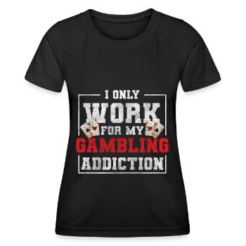 Kartenspieler Glücksspiel Gewinn Bluff - Frauen Funktions-T-Shirt - Schwarz - Vorne - AI Model Female 172 light (172cm)