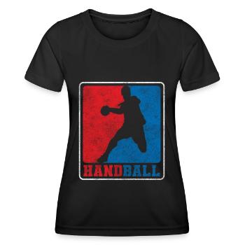 Handball, Sport, Équipe, But - T-shirt sport Femme - noir - Devant - AI Model Female 172 light (172cm)