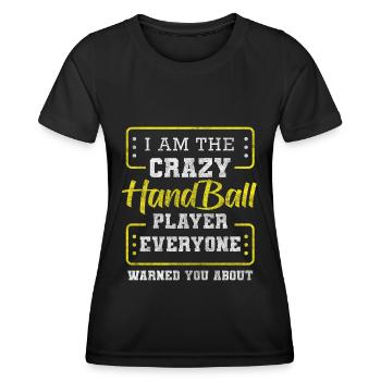 Handballer Ball Wettkampf Torwart - Frauen Funktions-T-Shirt - Schwarz - Vorne - AI Model Female 172 light (172cm)