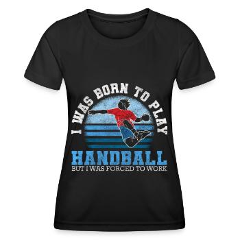 Handball Handballspieler Turnier Sprungwurf - Frauen Funktions-T-Shirt - Schwarz - Vorne - AI Model Female 172 light (172cm)
