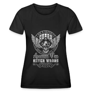 Security Protection Cynics Watch Out - Women's Functional T-Shirt - black - Front - AI Model Female 172 light (172cm)